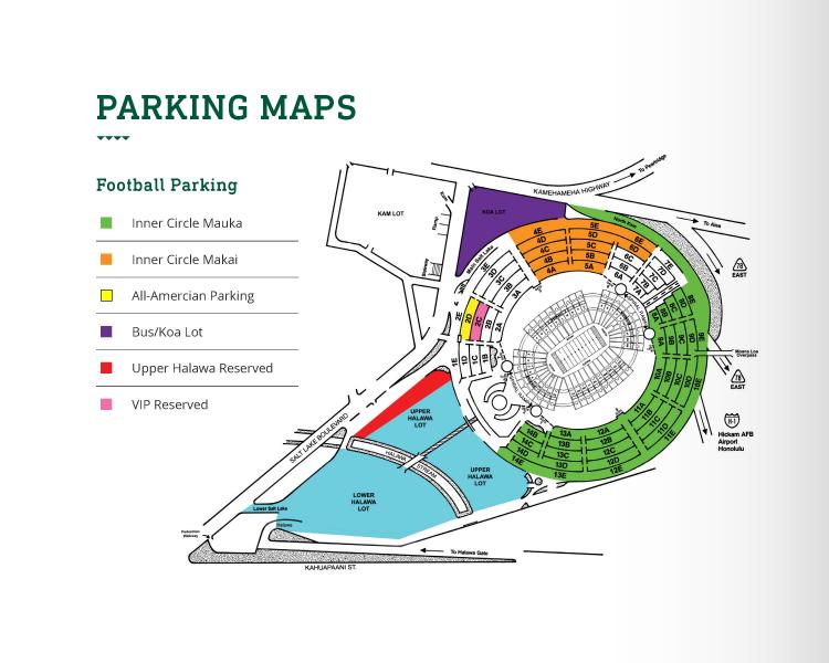 Aloha Stadium Parking Map Football | AKA Anuenue